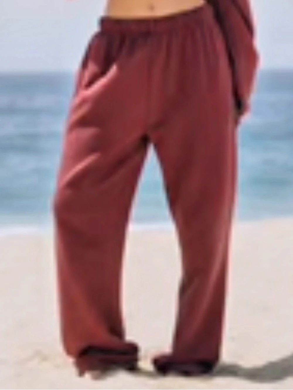 Wide Leg Pants in Red Like New